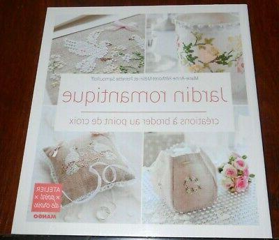 livre broderie point de croix jardin romantique