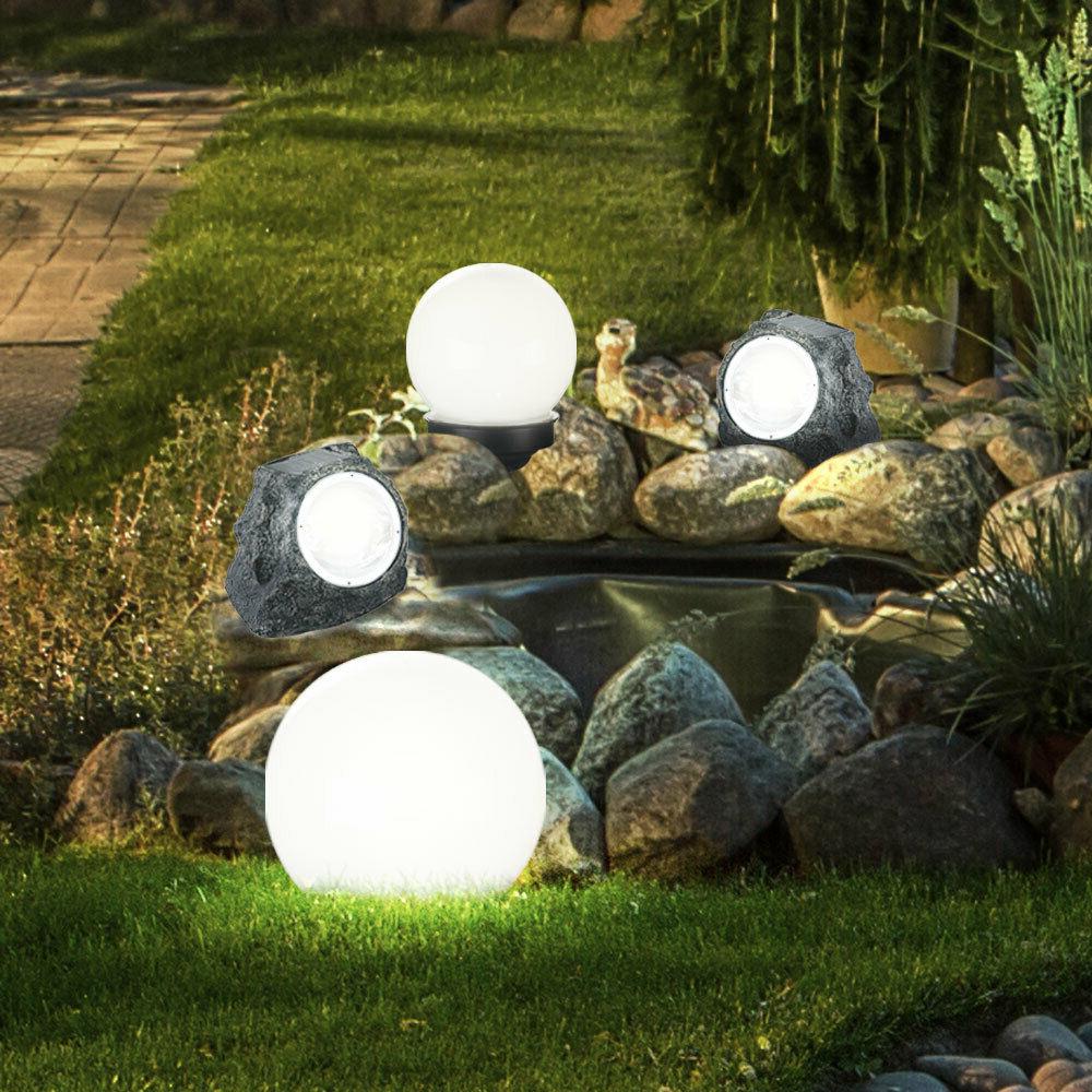 lot de 4 lampes solaires led chemin