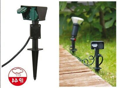 multiprise electrique a quatre places de jardin
