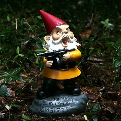 nain de jardin arme