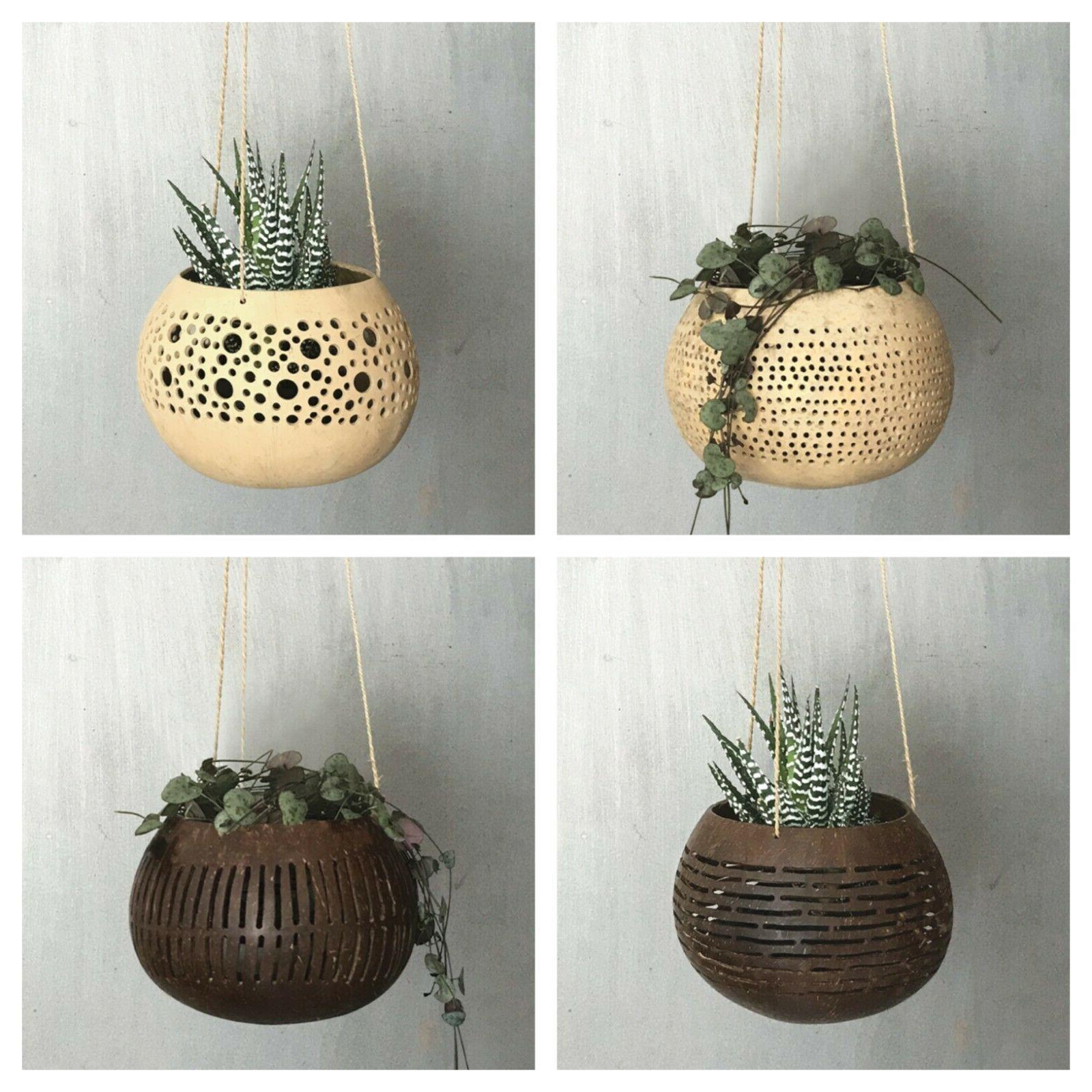 naturel de coco pots fleurs suspendu pot