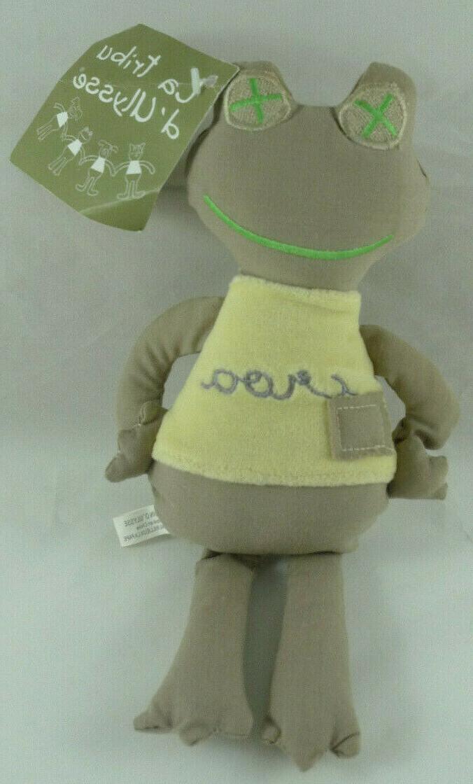 premier doudou cadeau naissance grenouille le jardin