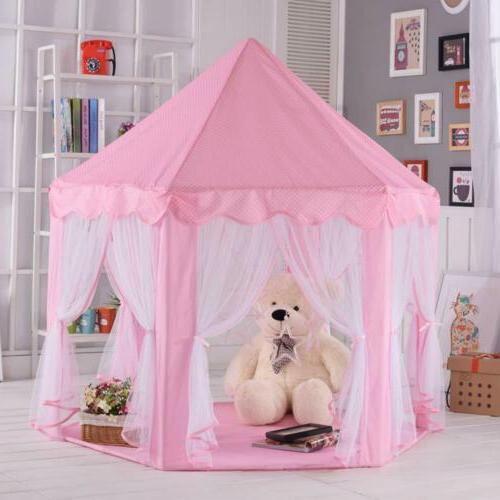 princesse enfants jouer chateau tente jardin exterieur
