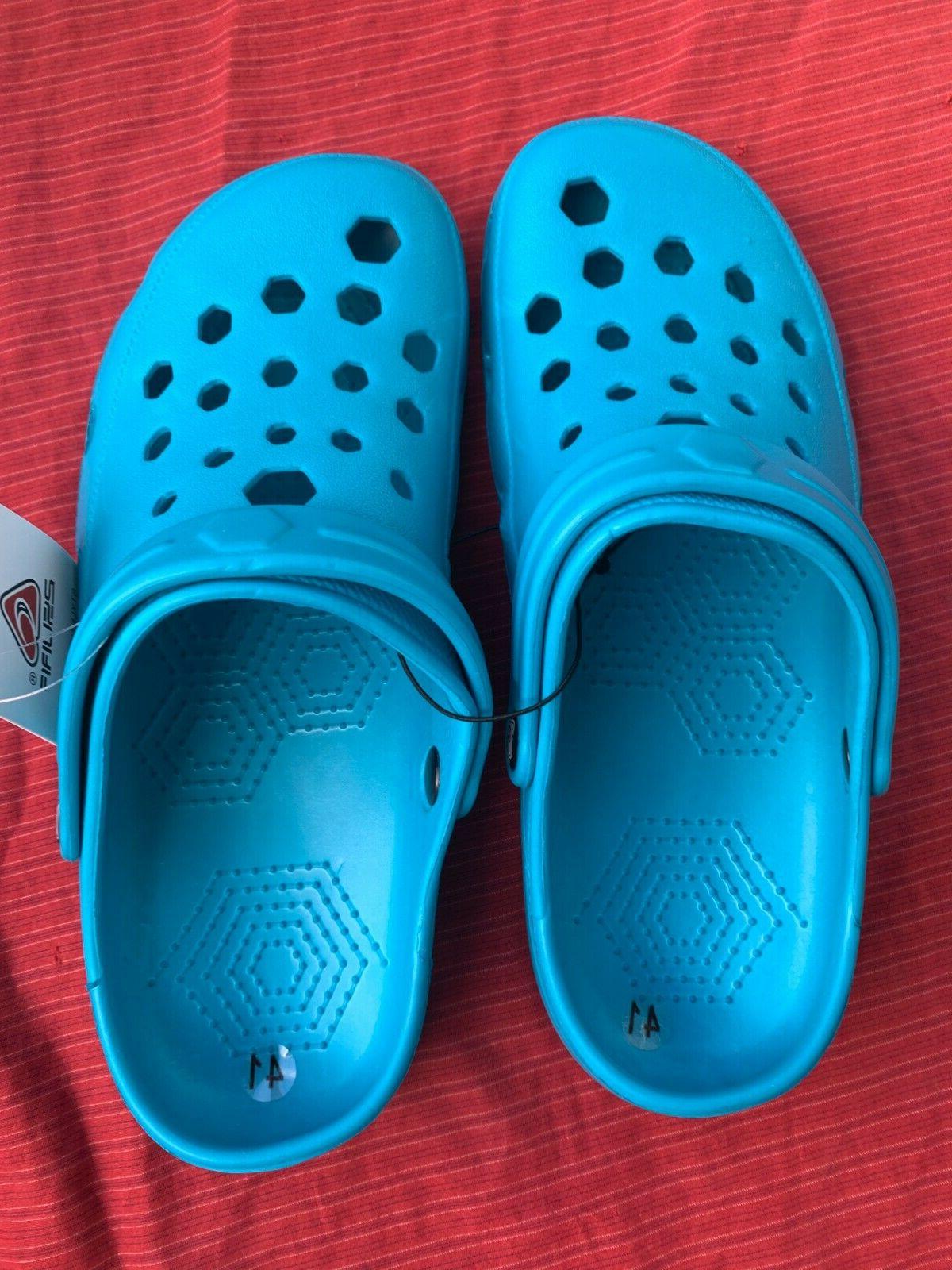 sabot plastique fashion hopital jardin plage bleu