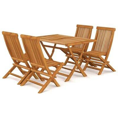 salon de jardin 5 pcs bois de