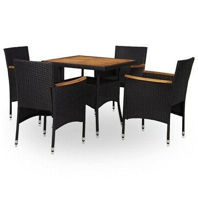 salon de jardin 5 pcs resine tressee