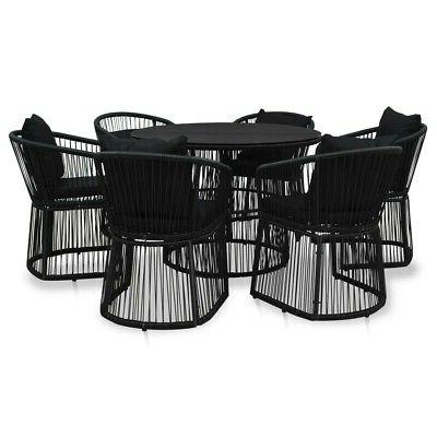 salon de jardin 7 pcs avec coussins