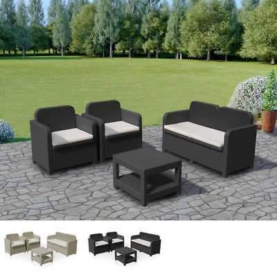 salon de jardin sorrento rotin table fauteuils