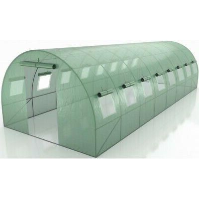 serre de jardin tunnel vert 24m2