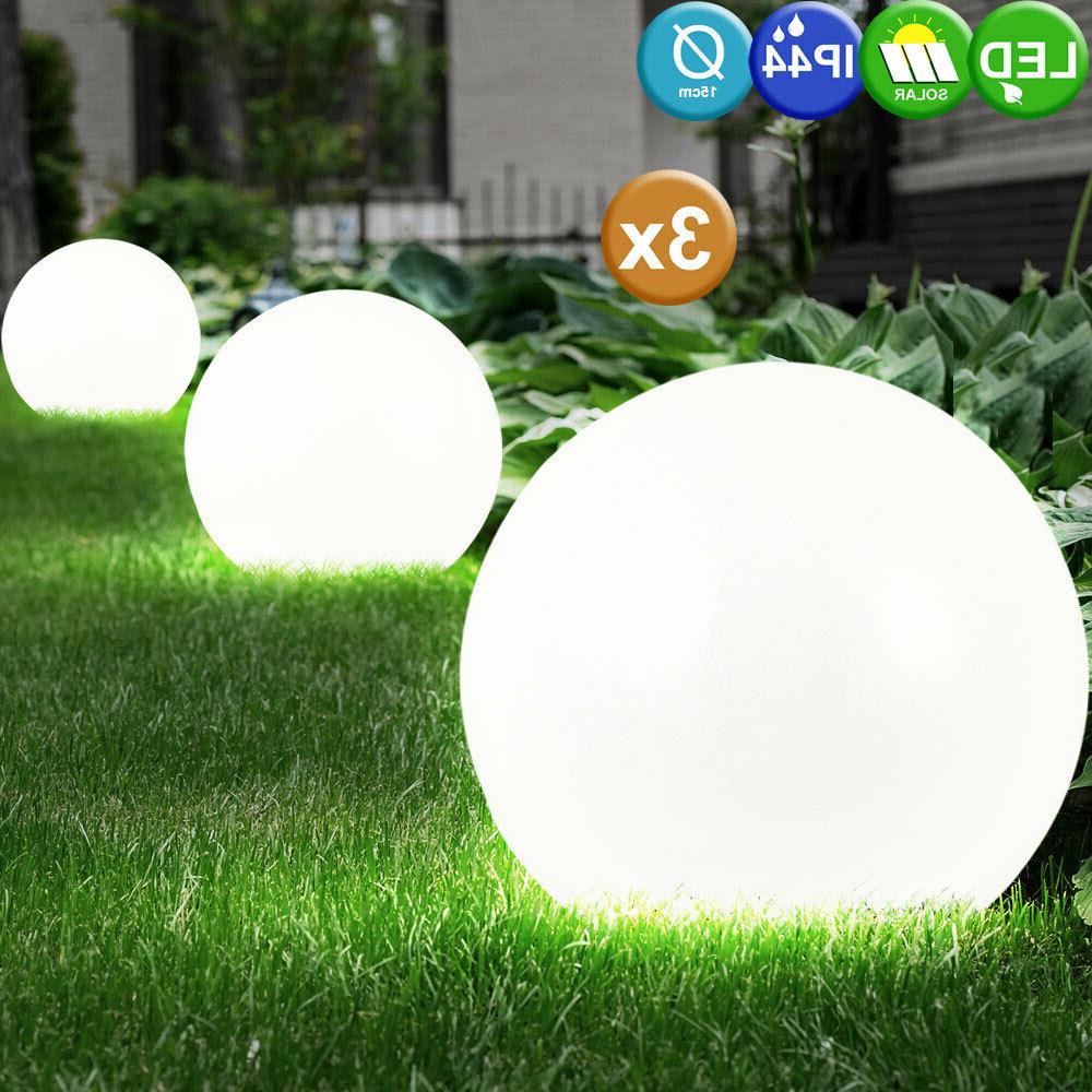 set 3 lampe solaire jardin boule del
