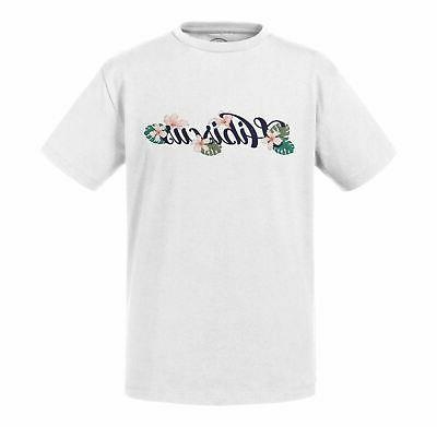 t shirt enfant hibiscus fleurs minimaliste chic