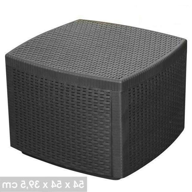 table cube coffre de jardin rangement imitation
