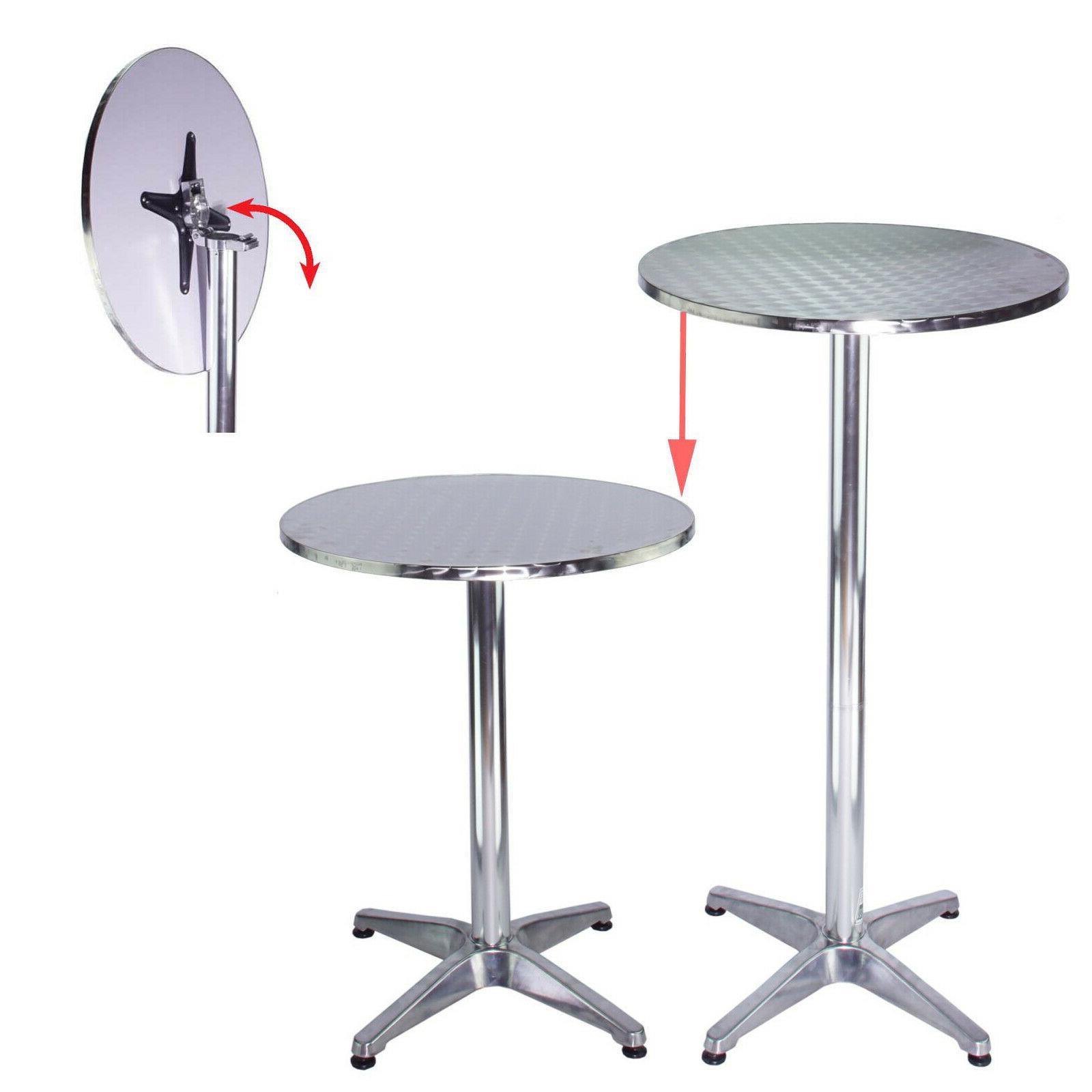 table de bar 2in1 aluminium bistrotisch hauteur
