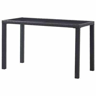 table de jardin noir resine tressee salle