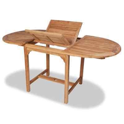 teck table extensible a diner jardin ovale
