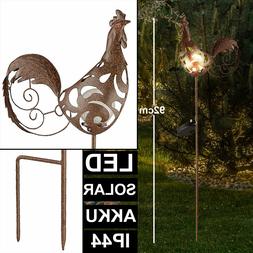 D&eacute;co &Eacute;clairage Figurine Coq Solaire Prise Lampe Terrasse E