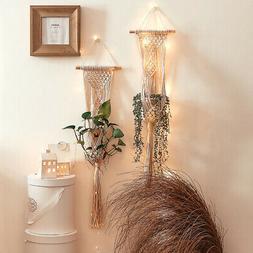 Int&eacute;rieur Suspendu Panier Corde Porte Pot Decor