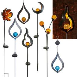 metal design led tige de jardin glas