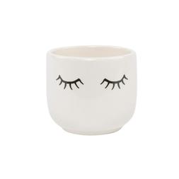 Mini Yeux Shut Sleepy C&eacute;ramique Plante Fleur Pot Int&eacute;rieur