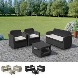 Grand Soleil Sorrento Rotin Table Fauteuils Exterieur 4 Plac