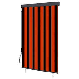 vidaXL Store Roulant d'Ext&eacute;rieur 120x250 cm Orange et Marro