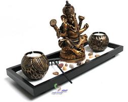 Avec Ganesha Figurine Bougie Sable Pierre Nr : Yh071